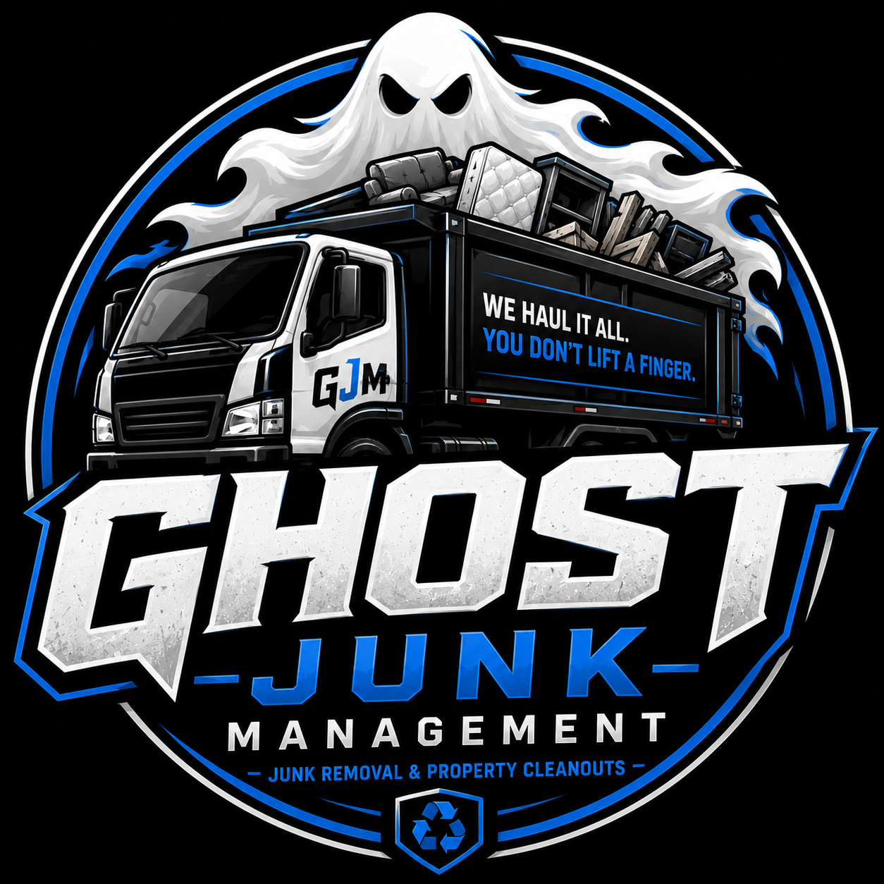 Ghost Junk Management circular logo badge